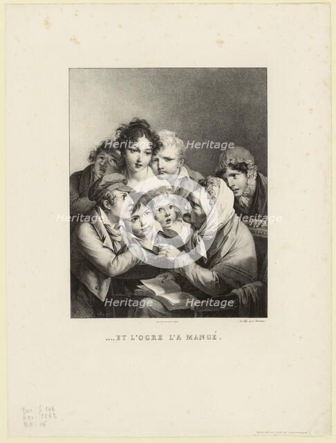 Et l'ogre l'a mangé! (And the Ogre Ate Him Up!) , 1824. Creator: Boilly, Louis-Léopold (1761-1845).