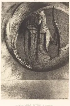 Et la-bas l'idole astrale, l'Apotheose (And beyond, the star idol, the apotheosis), 1891. Creator: Odilon Redon