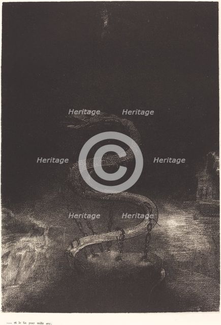 Et le lia pour mille ans (And bound him a thousand years), 1899. Creator: Odilon Redon.