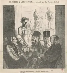 Et toi, qu'est-ce que tu trouves de meilleur au Salon cette année?..., 1864. Creator: Honore Daumier