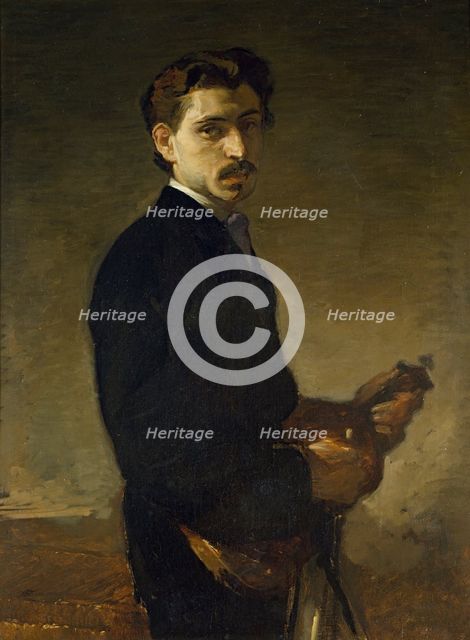 Ettore Pinelli, the Violinist, 1869. Creator: Eduardo Rosales.