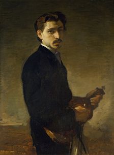 Ettore Pinelli, the Violinist, 1869. Creator: Eduardo Rosales