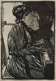 Etude a Quatre Mains, 1890. Creator: Auguste Louis Lepère (French, 1849-1918)