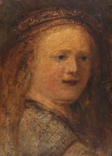 Etude de femme, copie d'après Rembrandt, 1853. Creator: Felix Francois Georges Philibert Ziem