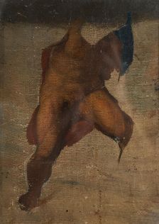 Etude de figure d'après le Jugement Dernier de Michel-Ange à la chapelle Sixtine, 19th century. Creator: Joseph Guichard