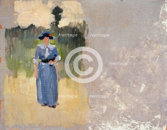 Etude de personnage (Le cours La Reine), between 1913 and 1914. Creator: Jules Ernest Renoux.