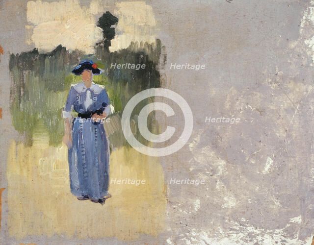 Etude de personnage (Le cours La Reine), between 1913 and 1914. Creator: Jules Ernest Renoux.