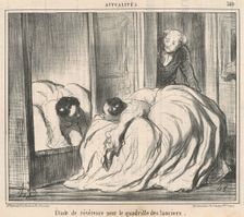 Étude de révérence pour le quadrille des lanciers, 19th century. Creator: Honore Daumier