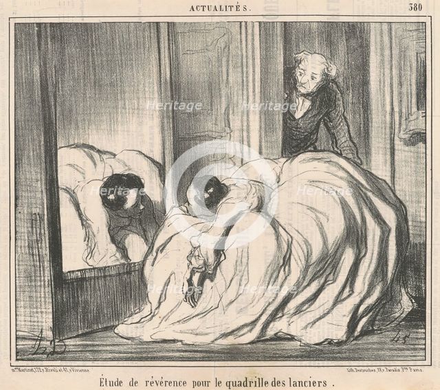 Étude de révérence pour le quadrille des lanciers, 19th century. Creator: Honore Daumier.