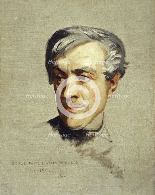 Etude faite d'après Jules Michelet, 1843. Creator: Thomas Couture.