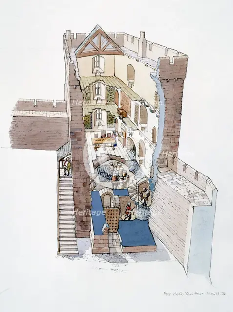 Etal Castle, c14th century, (c1990-2010). Artist: Terry Ball.