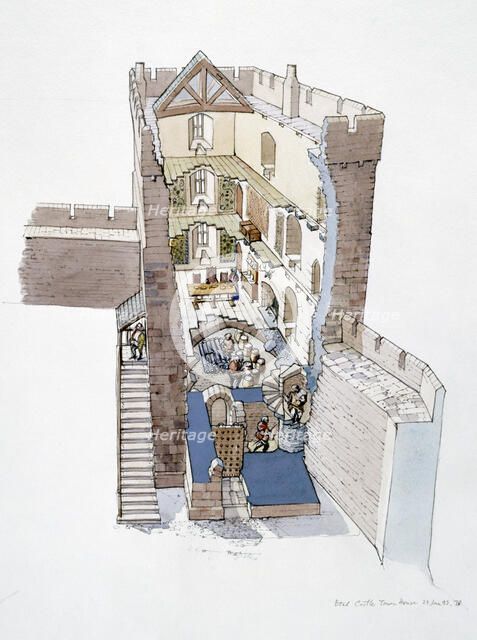 Etal Castle, c14th century, (c1990-2010). Artist: Terry Ball.