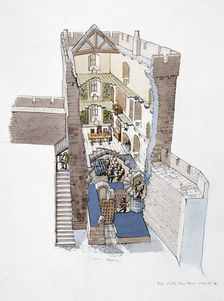 Etal Castle, c14th century, (c1990-2010). Artist: Terry Ball
