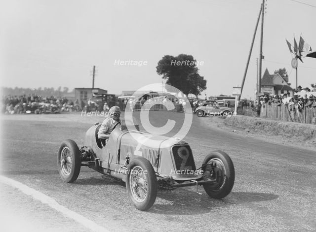 Étancelin in his Maserati at the Dieppe Grand Prix, France, 22 July 1934. Artist: Unknown