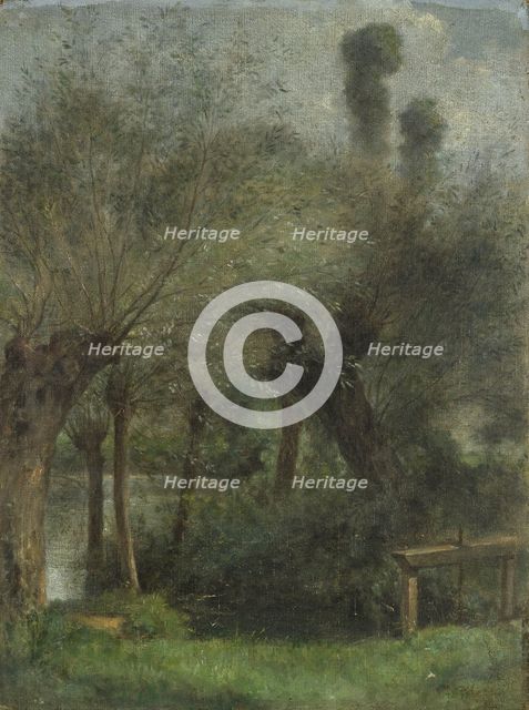Etang de Jouy-le-Comte près de l'Isle-Adam, c.1866. Creator: Fernand Pelez.