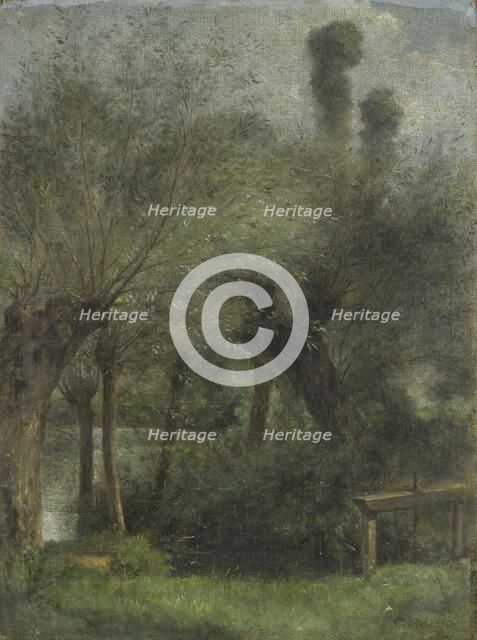 Etang de Jouy-le-Comte près de l'Isle-Adam, c.1866. Creator: Fernand Pelez.