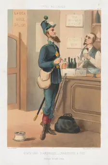 Étast-Unis d'Amerique - Chasseurs à Pied, 1865. Creator: Draner