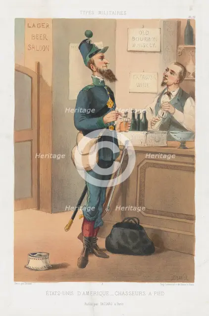 Étast-Unis d'Amerique - Chasseurs à Pied, 1865. Creator: Draner.
