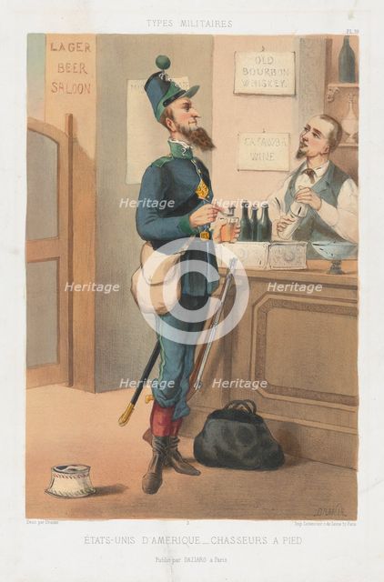 Étast-Unis d'Amerique - Chasseurs à Pied, 1865. Creator: Draner.