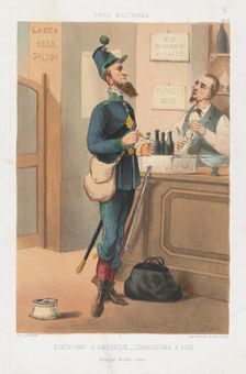 Étast-Unis d'Amerique - Chasseurs à Pied, 1865. Creator: Draner