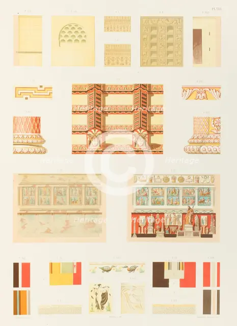 État actuel et restauration de l'église de Saint-Urbain, près de Rome; partie de la...1851. Creator: Franz Kellerhoven.