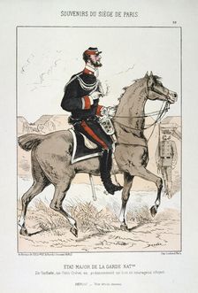 Etat Major de la Garde Nationale Siege of Paris, Franco-Prussian War, 1870-1871. Artist: Anon