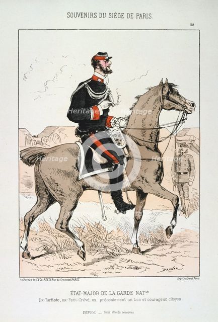 'Etat Major de la Garde Nationale', Siege of Paris, Franco-Prussian War, 1870-1871.  Artist: Anon