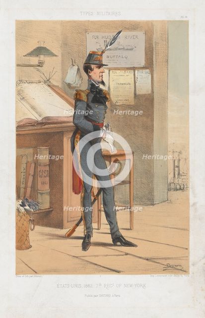 États-Unis d'Amerique 1865 - 7th Regt. of New-York, 1865. Creator: Draner.