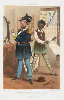 États-Unis d'Amerique 1865 - Offr. de Dragons, 1865. Creator: Draner