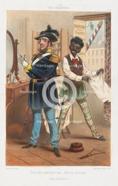 États-Unis d'Amerique 1865 - Offr. de Dragons, 1865. Creator: Draner.