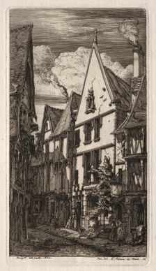 Etchings of Paris: à Bourges, 1853. Creator: Charles Meryon (French, 1821-1868)