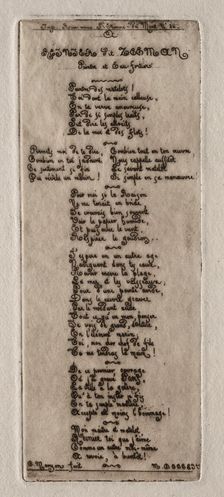 Etchings of Paris: Dedication to Reynier Nooms, called Zeeman, 1854. Creator: Charles Meryon (French, 1821-1868)