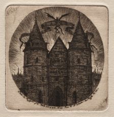 Etchings of Paris: Old Gate of the Palace of Justice, 1854. Creator: Charles Meryon (French, 1821-1868)