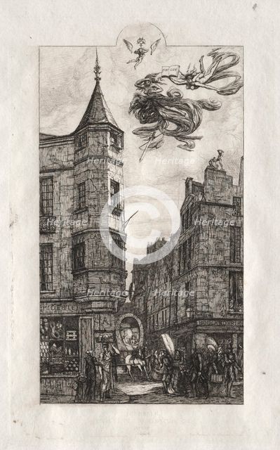 Etchings of Paris: Tourelle, rue de lEcole de Médicine, 1861. Creator: Charles Meryon (French, 1821-1868).