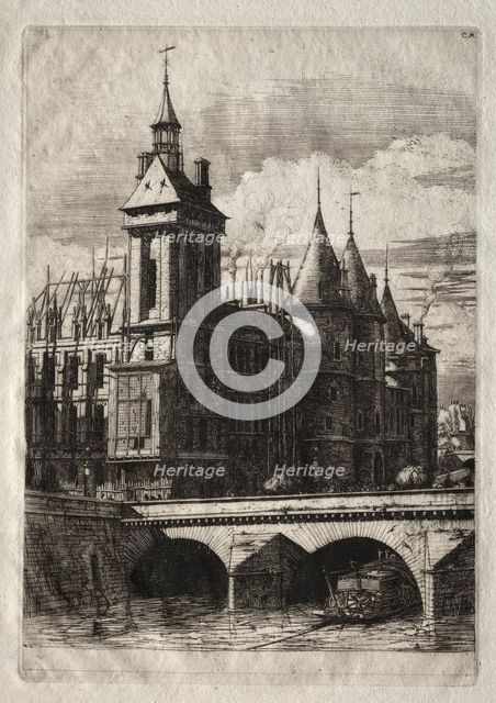 Etchings of Paris: The Clock Tower, 1852. Creator: Charles Meryon (French, 1821-1868).