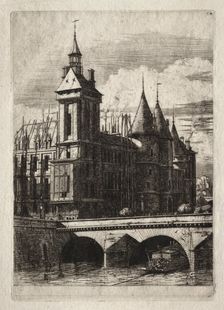 Etchings of Paris: The Clock Tower, 1852. Creator: Charles Meryon (French, 1821-1868)