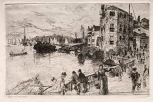 Etchings of Venice: Castello Quarters, Riva, 19th century. Creator: Otto H. Bacher (American, 1856-1909)