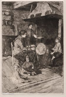 Etchings of Venice: The Lace Makers, 19th century. Creator: Otto H. Bacher (American, 1856-1909)