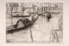 Etchings of Venice: Traghetto San Felice, 19th century. Creator: Otto H. Bacher (American, 1856-1909)