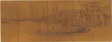 Etching plate: Thames Warehouses, 1859. Creator: James Abbott McNeill Whistler