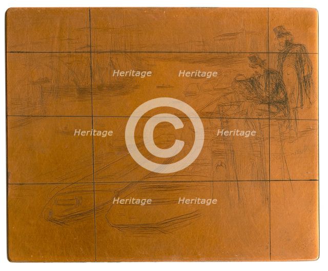 Etching plate: The Little Pool, 1861. Creator: James Abbott McNeill Whistler.