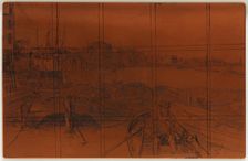 Etching plate: The Pool, 1859. Creator: James Abbott McNeill Whistler