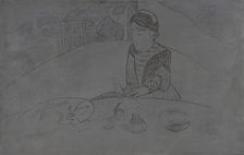 Etching Plate for \"La Femme aux figues\" (Woman with Figs), 1894. Creator: Paul Gauguin