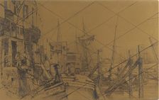 Etching plate: Limehouse, 1859. Creator: James Abbott McNeill Whistler