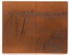 Etching plate: Millbank, 1861. Creator: James Abbott McNeill Whistler