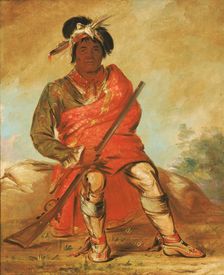 Eteh-ée-fix-e-co, Deer Without a Heart, a Chief, 1838. Creator: George Catlin