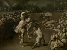 Eteocles and Polynices, c1620s. Creator: Frans Francken II
