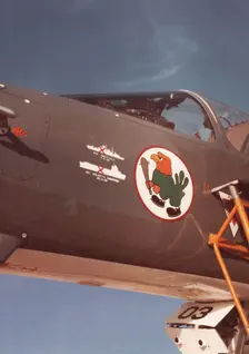 Étendard IV, light attack plane in the same mold as the A-4, Falklands conflict, 1982. Creator: Luis Rosendo