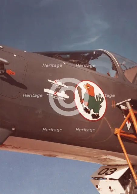 Étendard IV, light attack plane in the same mold as the A-4, Falklands conflict, 1982. Creator: Luis Rosendo.