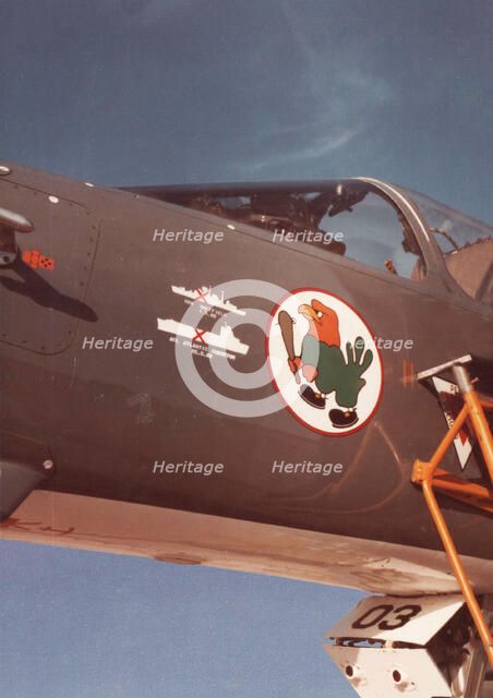 Étendard IV, light attack plane in the same mold as the A-4, Falklands conflict, 1982. Creator: Luis Rosendo.